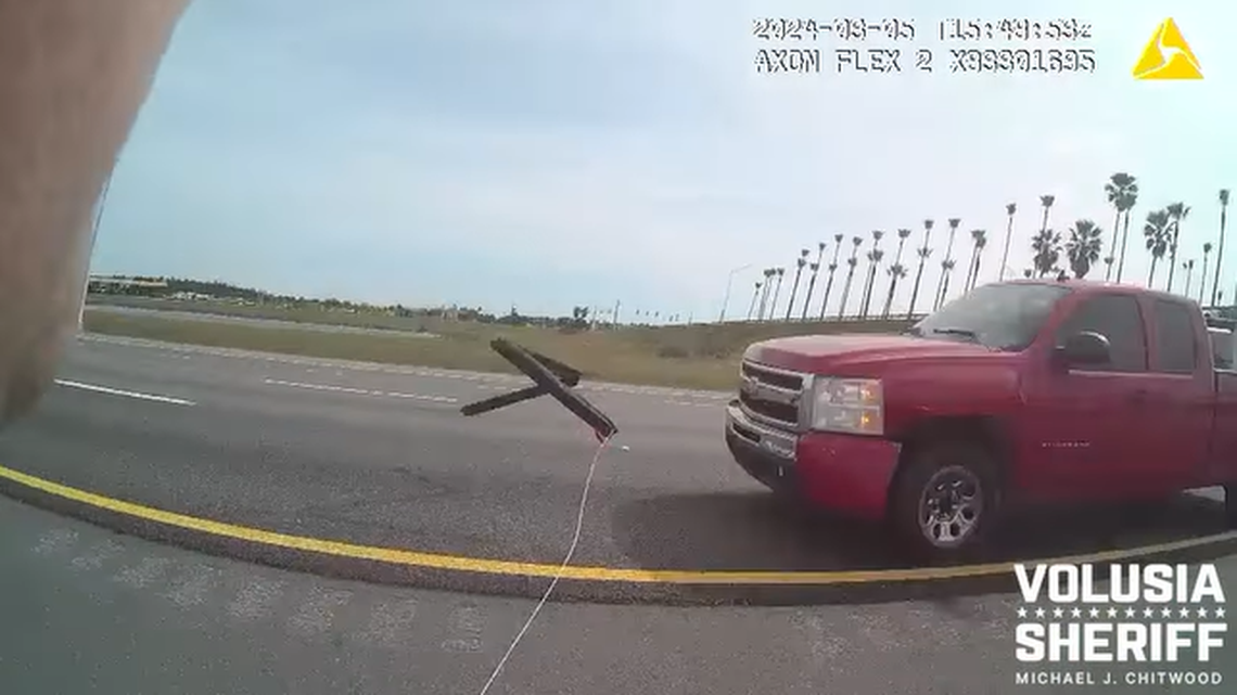 A Florida sheriff was in the right place at the right time to help stop an accused intoxicated driver fleeing from a traffic stop, the sheriff’s office said.