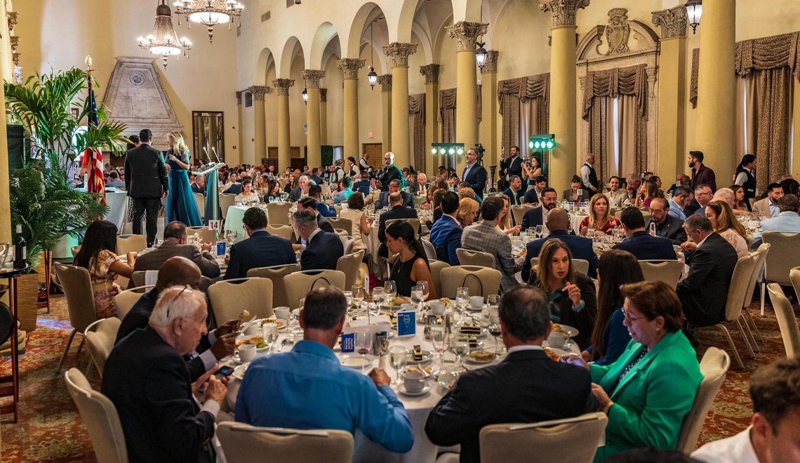 View of attendees to the South Florida Hispanic Chamber of Commerce’s ‘Hispanic Leadership Awards” lunch at the Biltmore Hotel in Coral Gables, on Friday March 14, 2025.