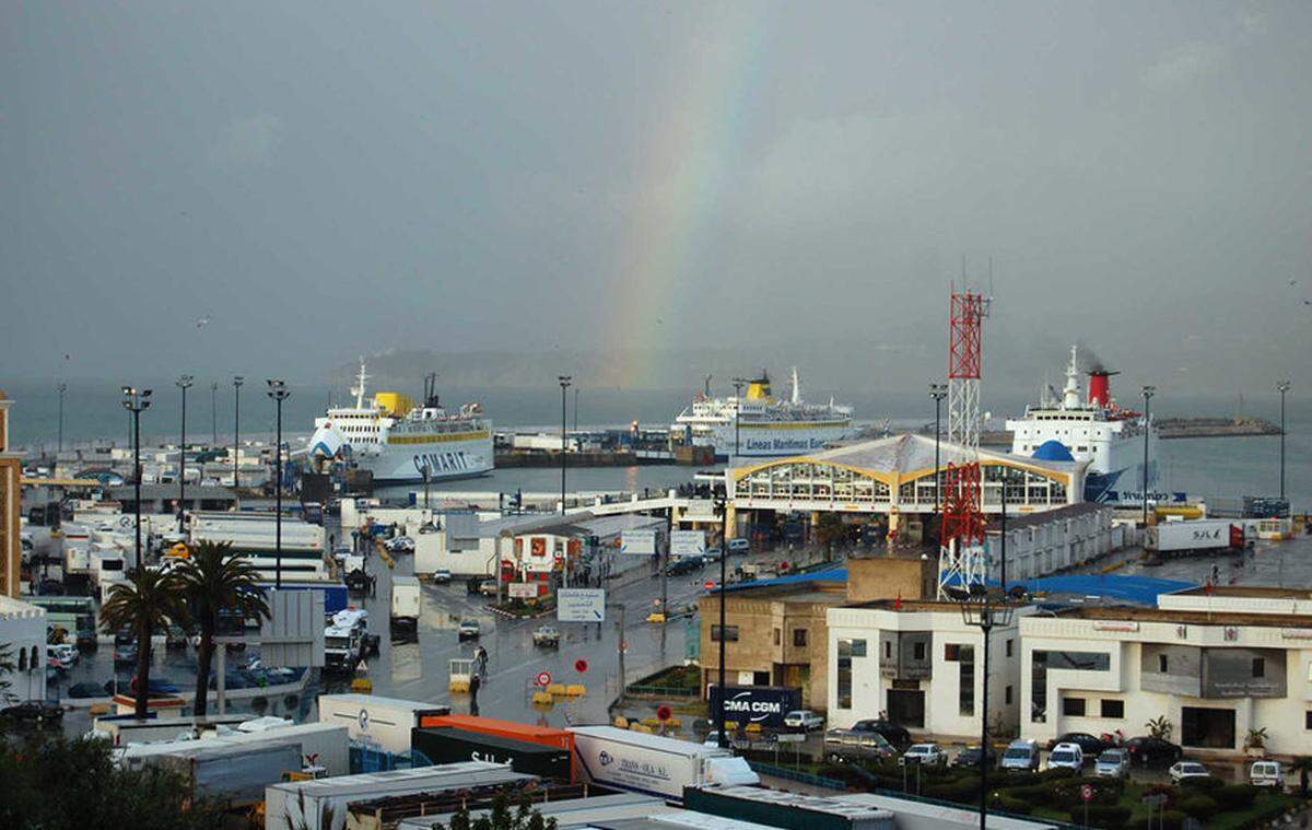 Tangier’s city port receives nearly 10 ferries a day from Tarifa, Spain — a quick 35-minute hydrofoil ride away.