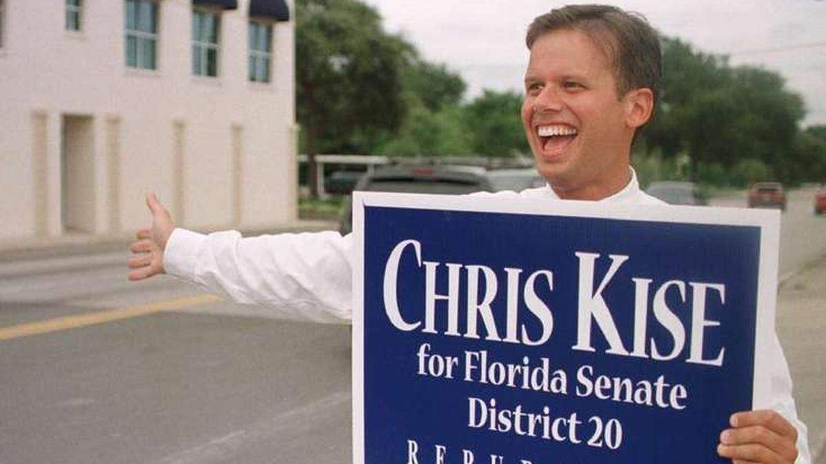 Then-Tampa attorney Chris Kise campaigns during his 1998 run for state Senate. Kise is now at the center of a controversy that has rocked the Florida governor’s race.