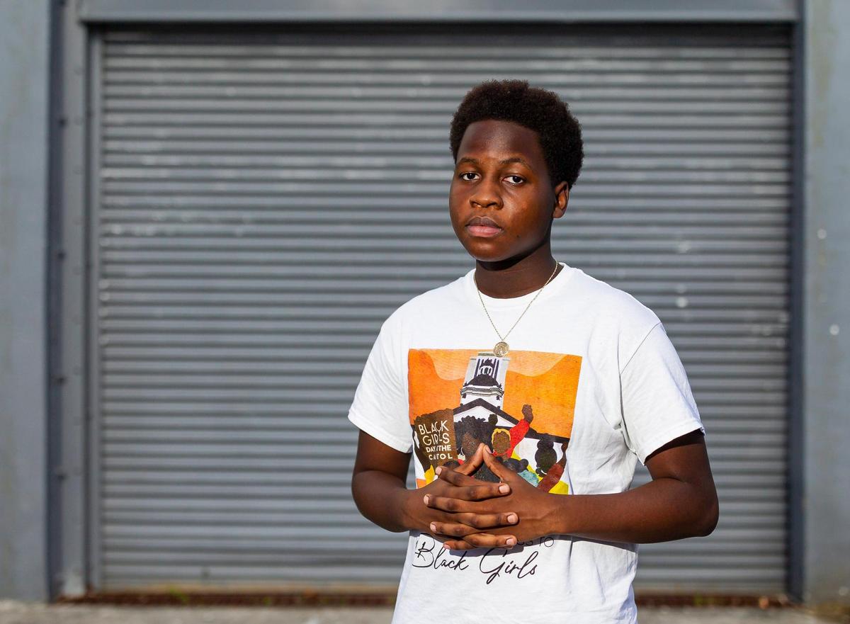 Guymael Cesaire, a junior at iTech @ Thomas A. Edison Educational Center, found friends at Power U Center for Social Change in Miami’s Liberty City neighborhood.