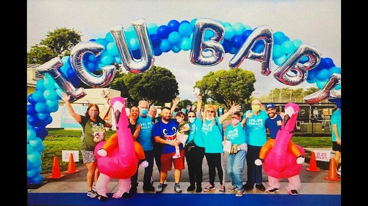 ICU baby walkers celebrate at the 2021 Hope Parade.