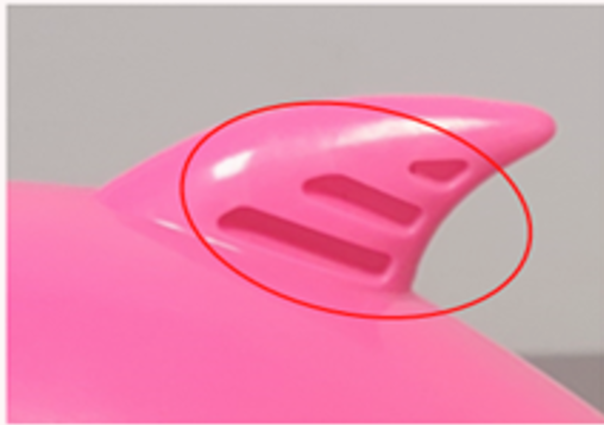 The problematic “fin” on the Baby Shark toy.