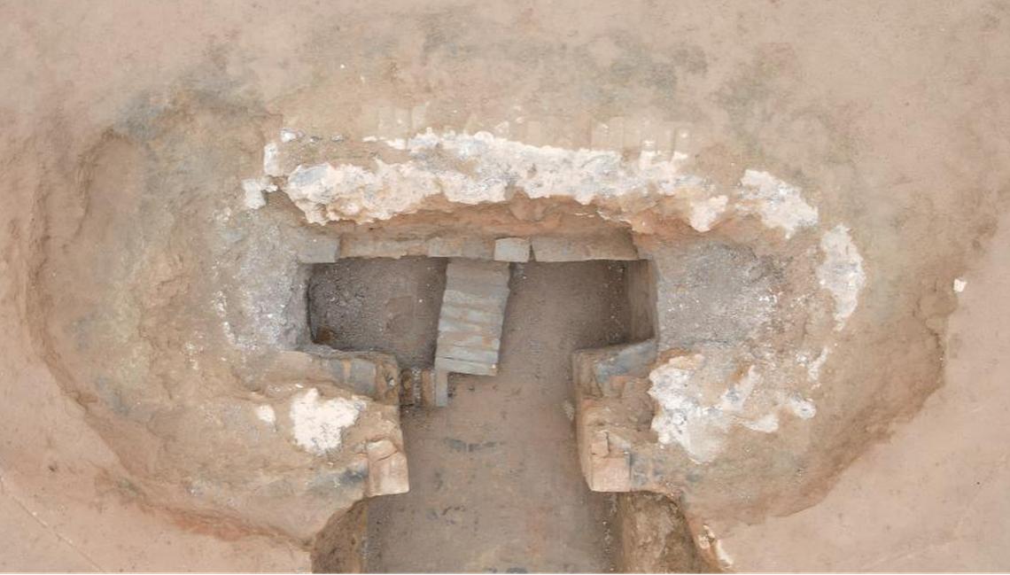 The fire chamber of one of the unearthed stoves.