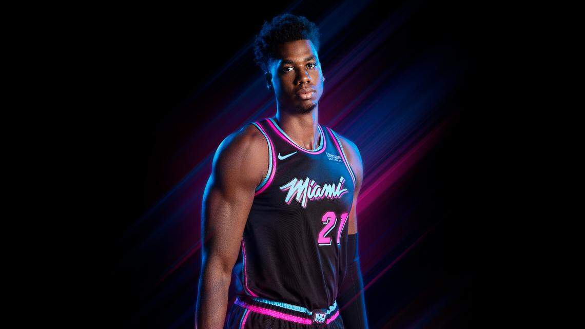 The Heat debuted the “Vice Nights” uniform Nov. 9.