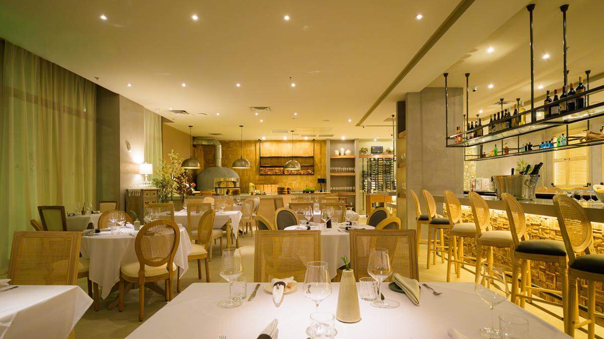 The dining room of the new Altamura Trattoria restaurant in Doral.