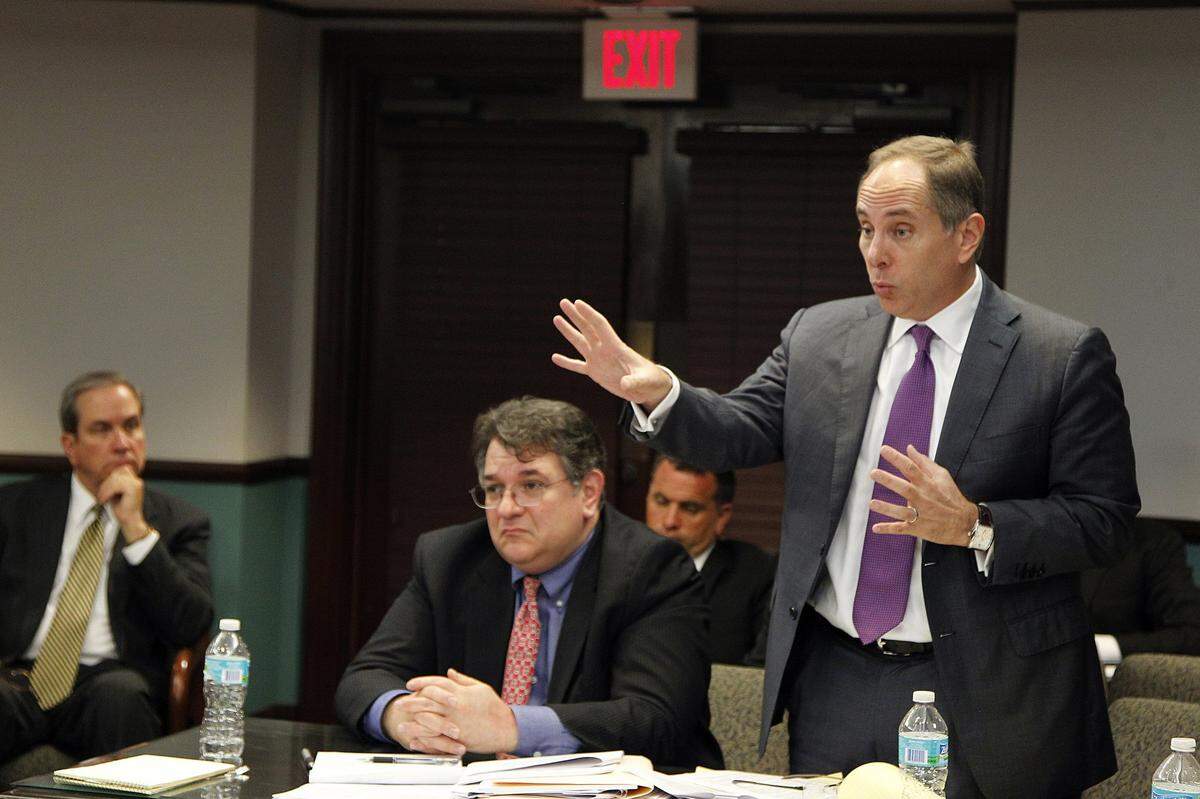 Attorney Matthew I. Menchel, right, on Monday, July 29, 2013 in Miami, Florida.