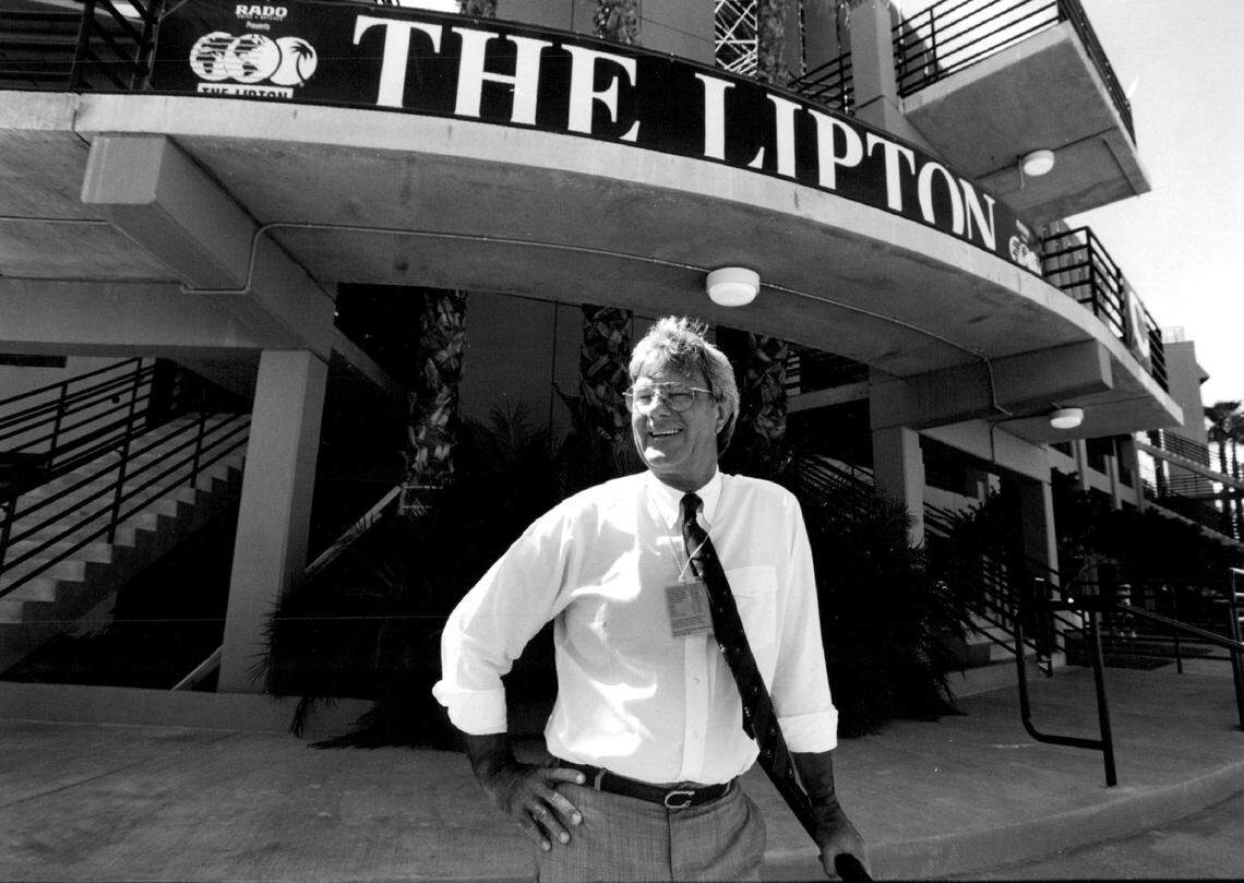 Lipton Tennis Tournament Chariman, Butch Buchholz at the new stadium at Key Biscayne in 1994.