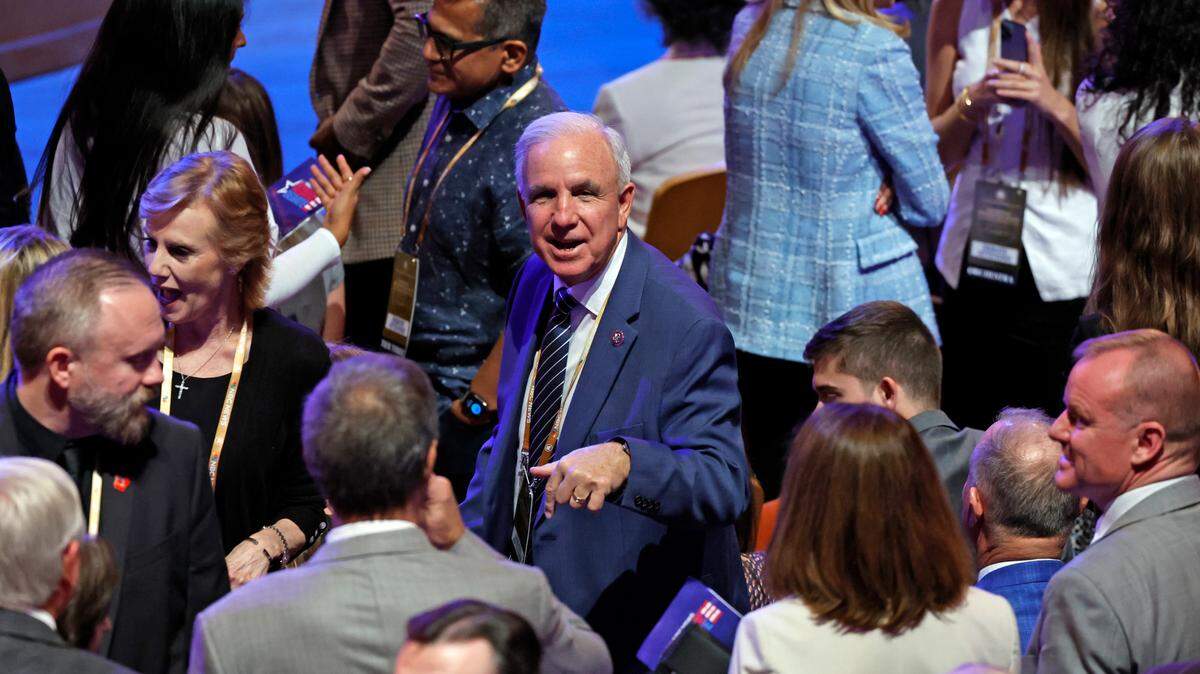 U.S. Congressman Carlos A. Gimenez attends a Republican presidential primary debate in downtown Miami in 2023.