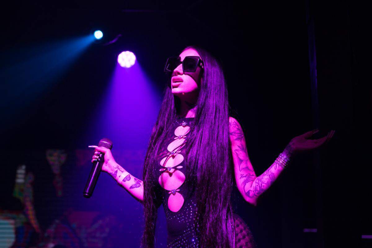 Danielle Bregoli, known professionally as Bhad Bhabie, performs onstage during TBT Magazine Social Media Edition Powered By Berman Law at Sway Nightclub on August 26, 2022 in Fort Lauderdale, Florida.