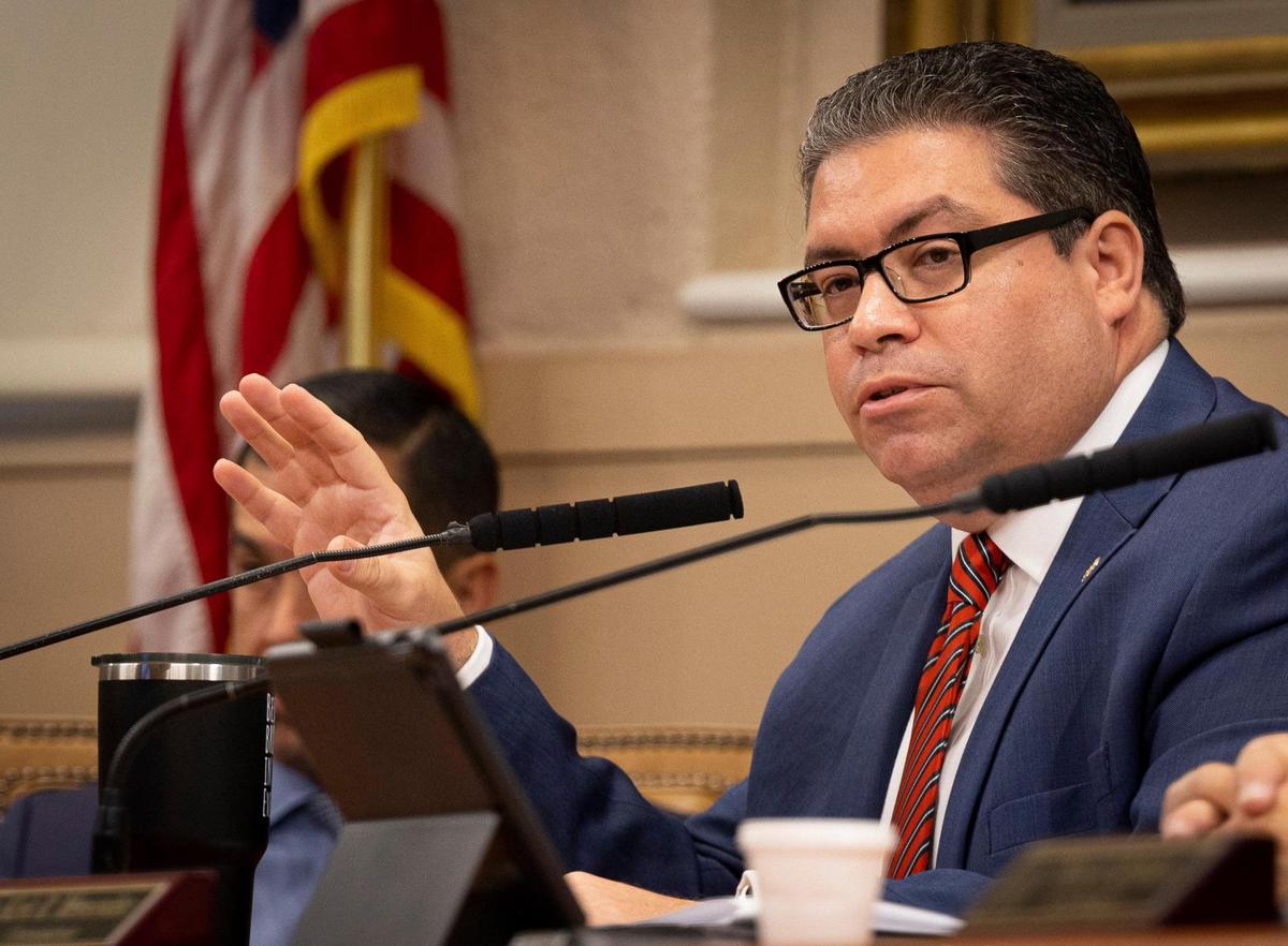 Commissioner Ariel Fernandez during a Coral Gables City Commission meeting on Tuesday, Nov. 14, 2023, at City Hall in Coral Gables.