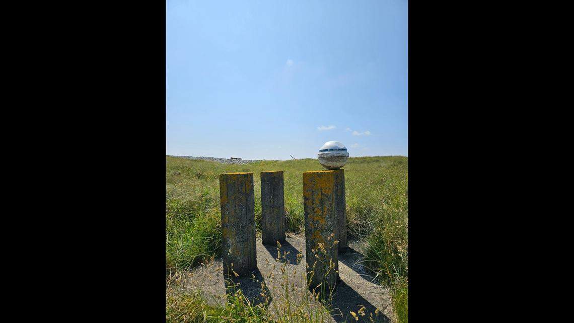 The buoy was found at a site that was a former military base about 2 miles north of Tywyn, Wales, Paul Roberts said.