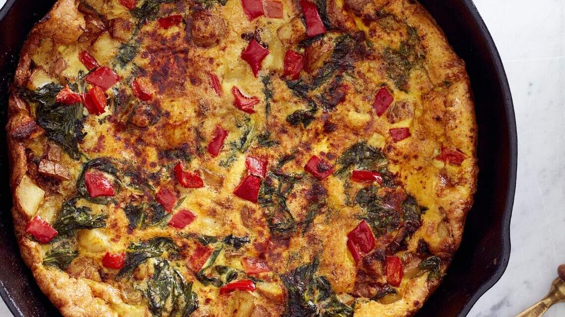 Colorful Swiss chard can contribute to a hearty, nutritious frittata