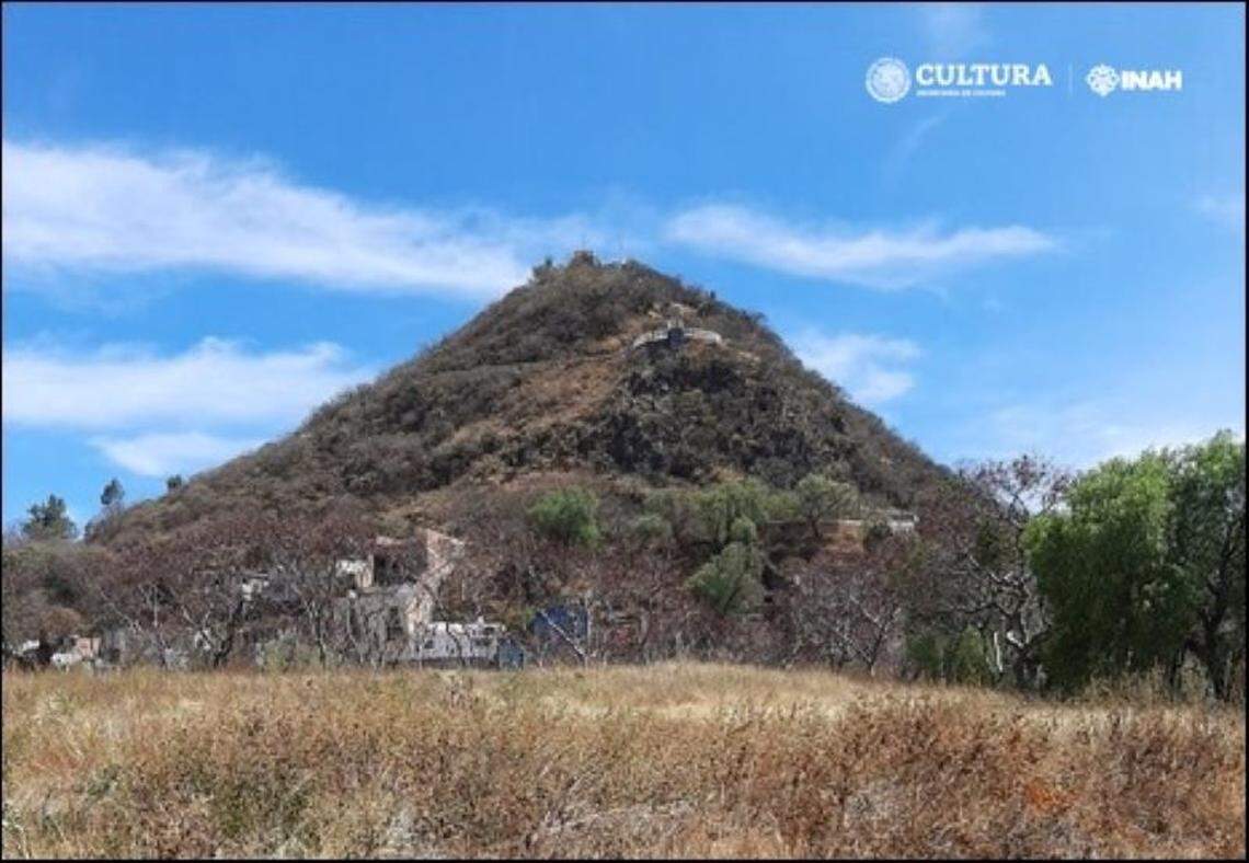 A view of San Miguel hill from a pre-Hispanic plaza at its base.
