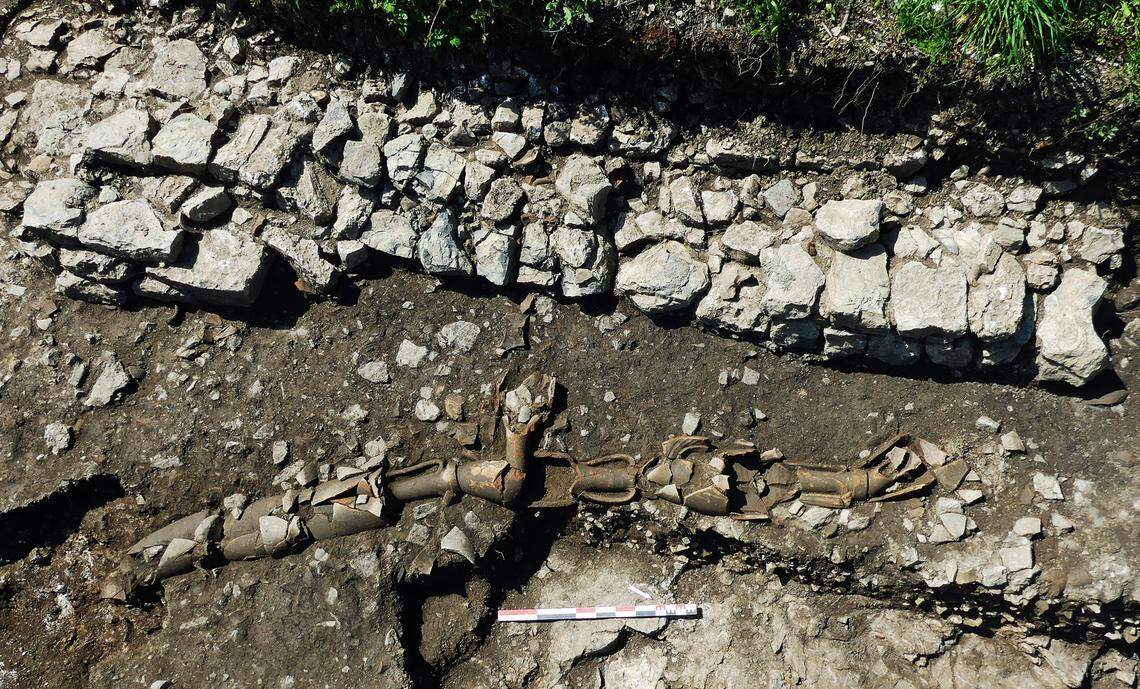 Home builders made piping by interlocking altered vases to allow water to flow away from the house.