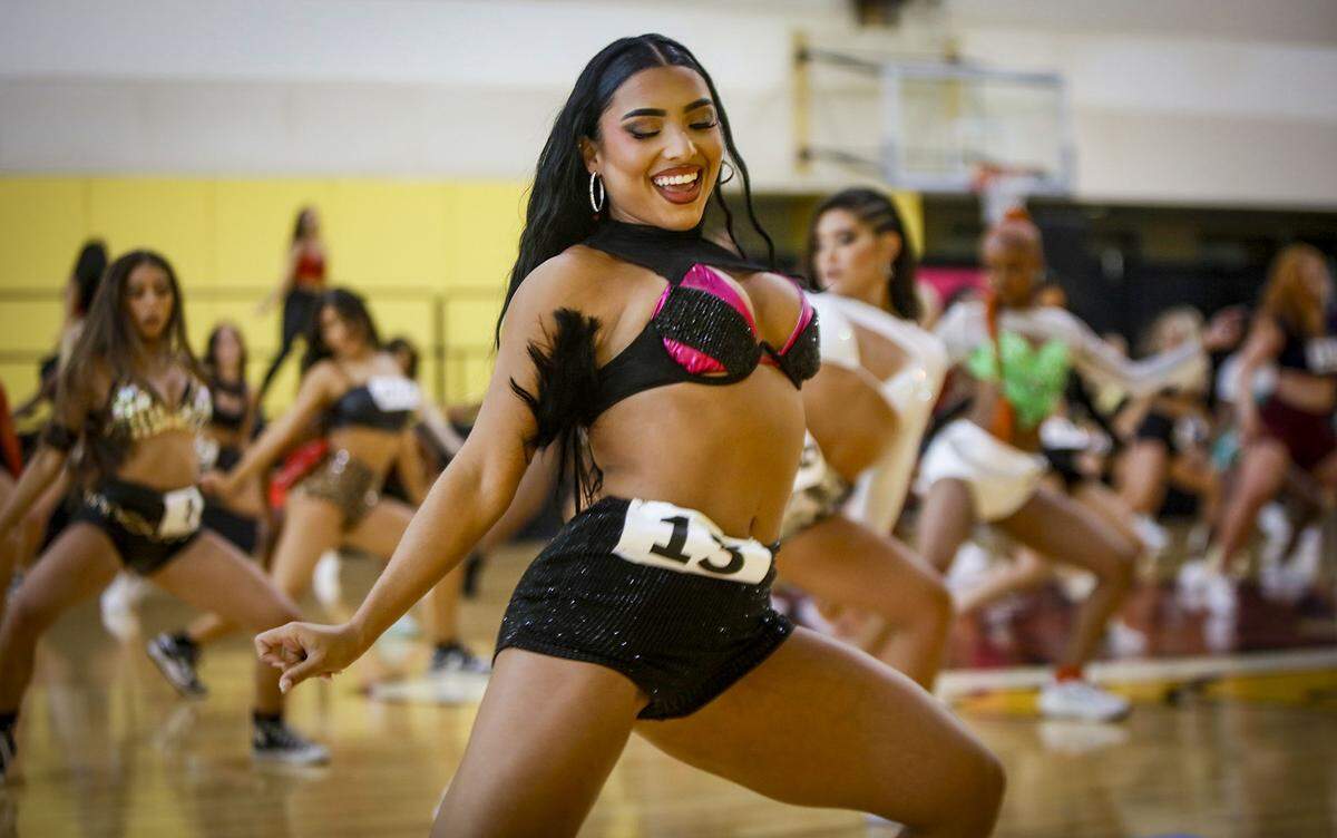 Gypsy Frometa auditions for a spot on next season's Heat dancers team.