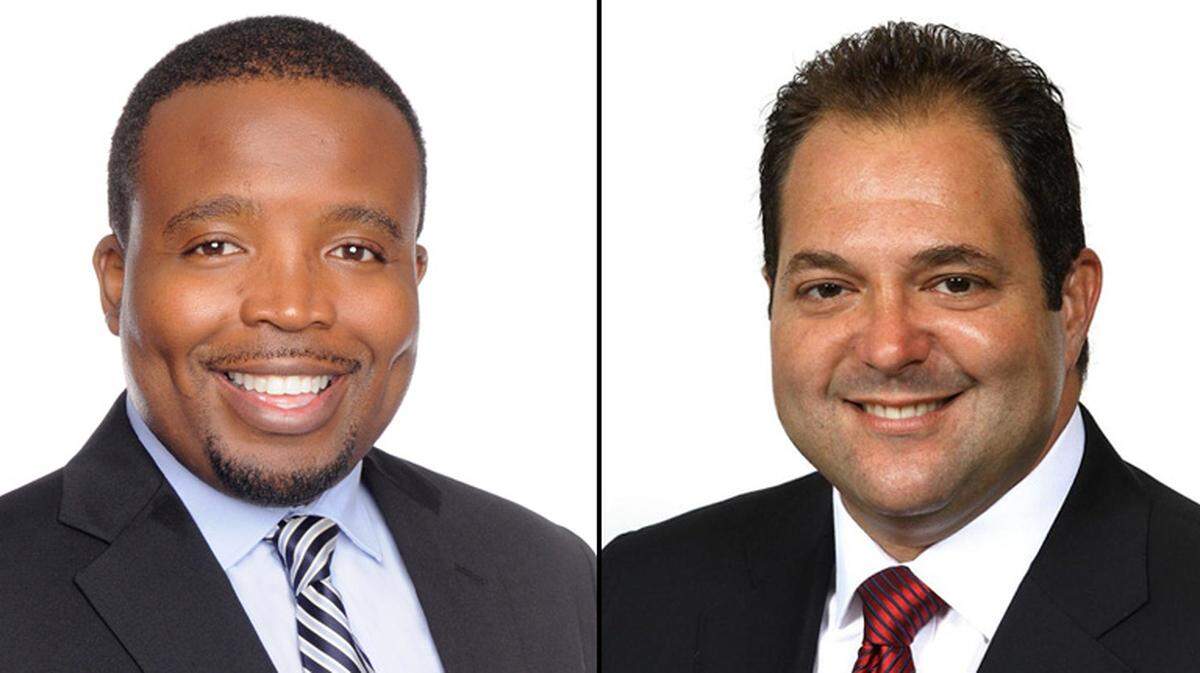 North Miami Beach Commissioner Michael Joseph (left), and Mayor Anthony DeFillipo (right)