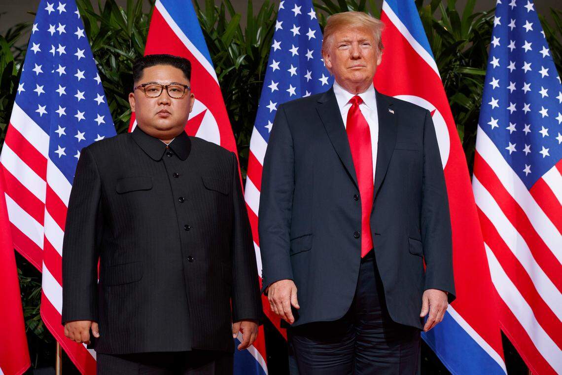 North Korean leader Kim Jong Un and U.S. President Donald Trump.