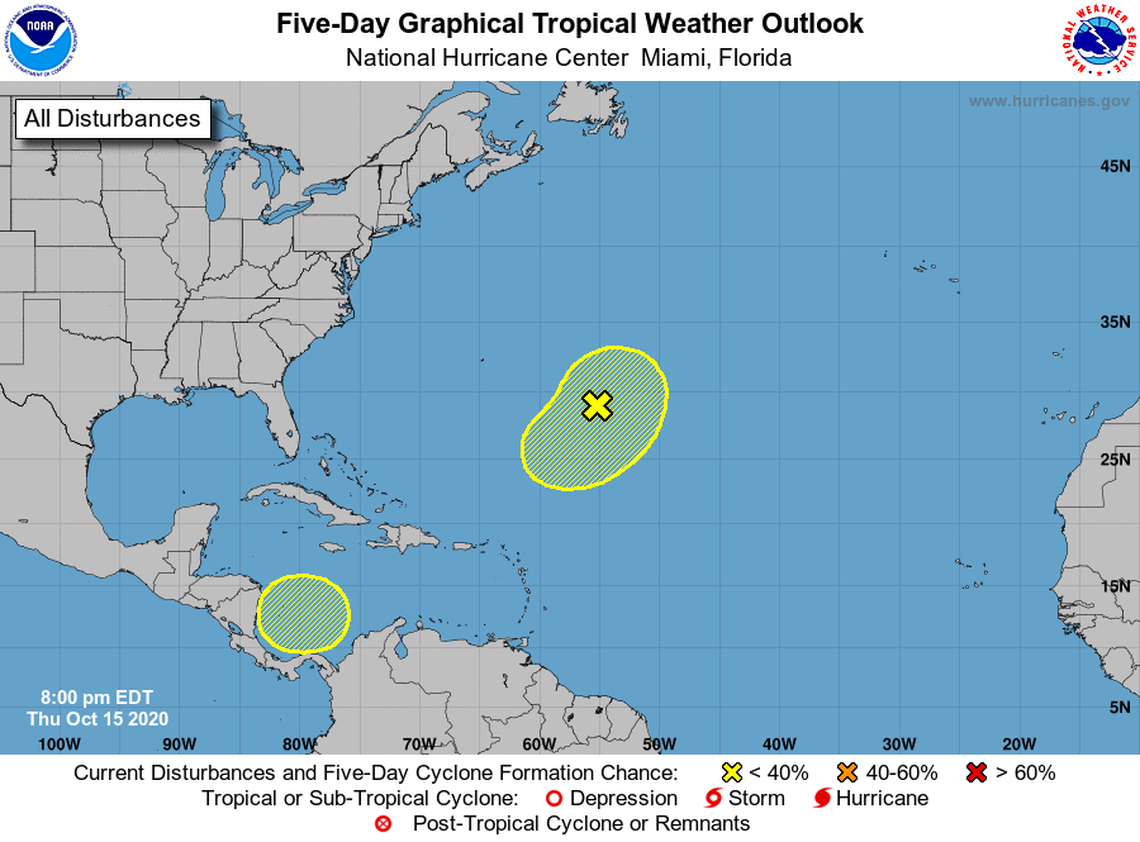 The National Hurricane Center is tracking two disturbances this week -- one in the Atlantic and one in the Caribbean.
