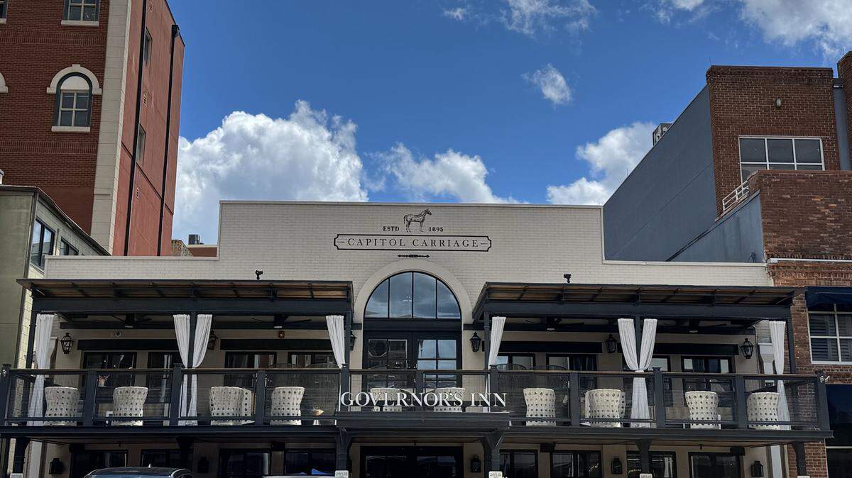 Craig Mateer renovated the Governor’s Inn after purchasing the historic hotel in 2020. He says construction is ongoing, but has been hosting guests since 2023, the year a design firm says renovations were completed.