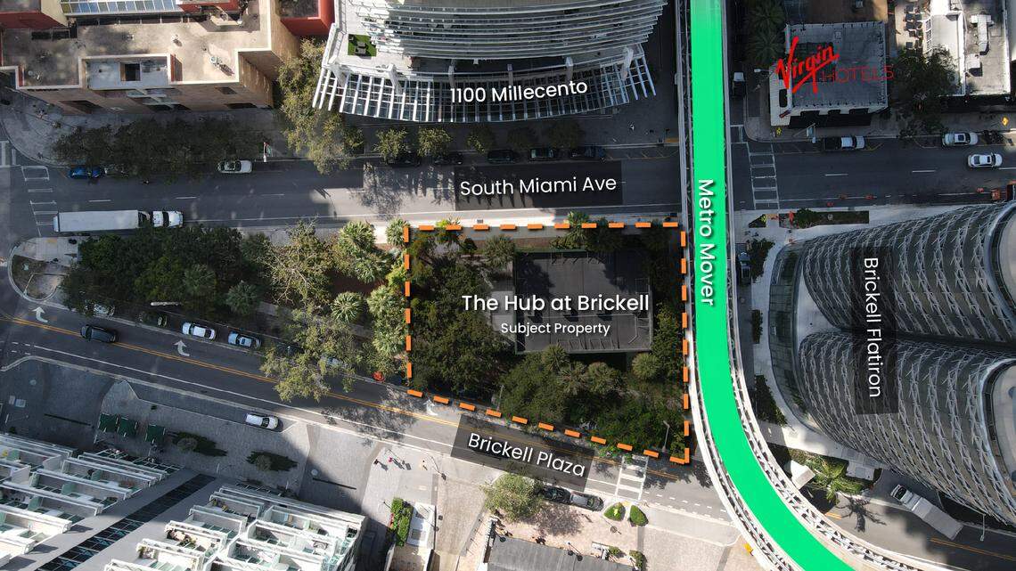 Argentine investors who acquired the one-story sales center for Brickell Flatiron in May are now calling it the Hub at Brickell, future home of a boutique retail building.