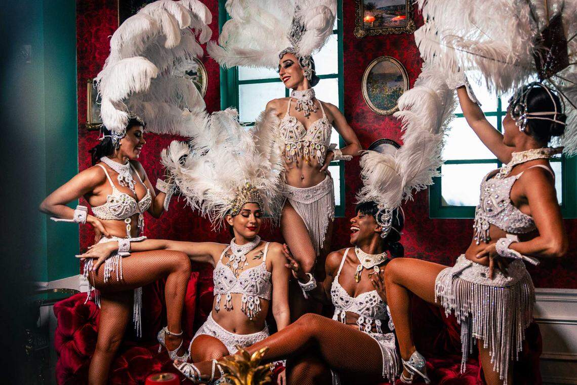 Expect to see showgirls at J’Adore in Miami Beach, particularly on Saturdays, when The Grand Cabaret takes the stage.