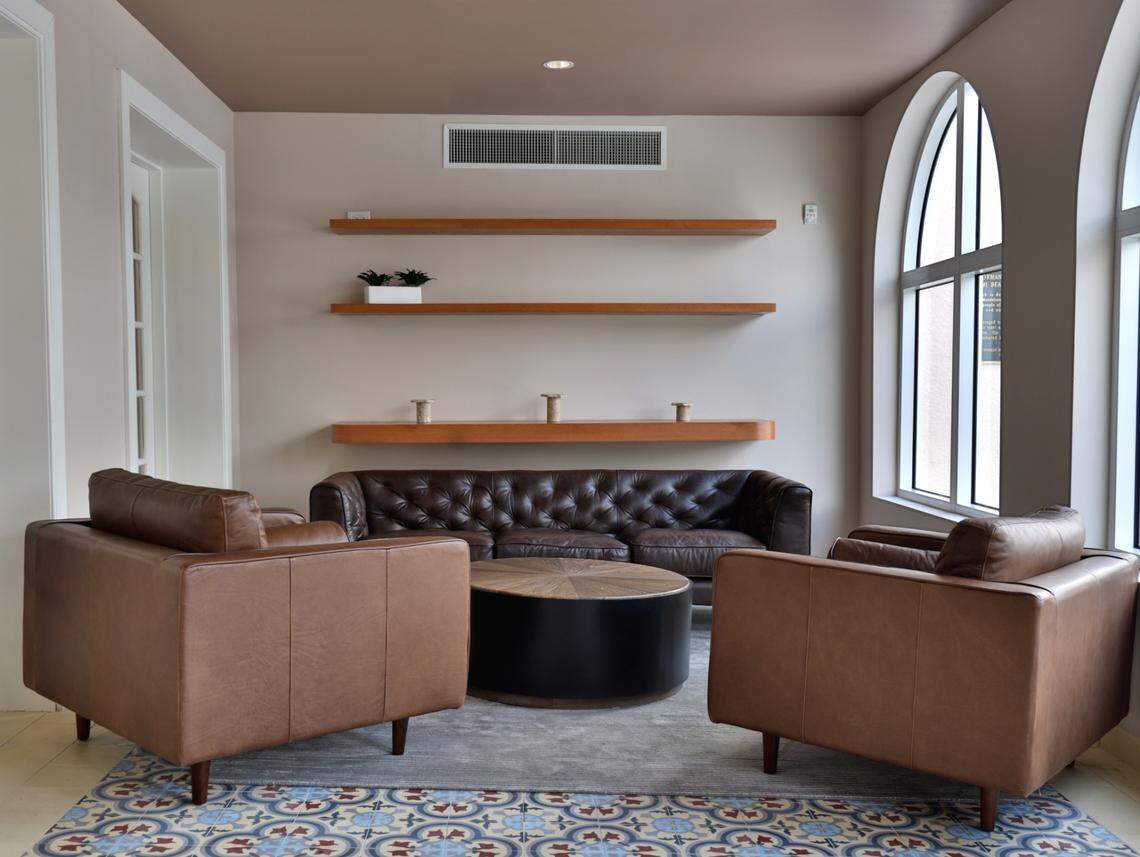 A cozy nook at Venu on Miami Beach in the historic Carl Fisher Clubhouse.