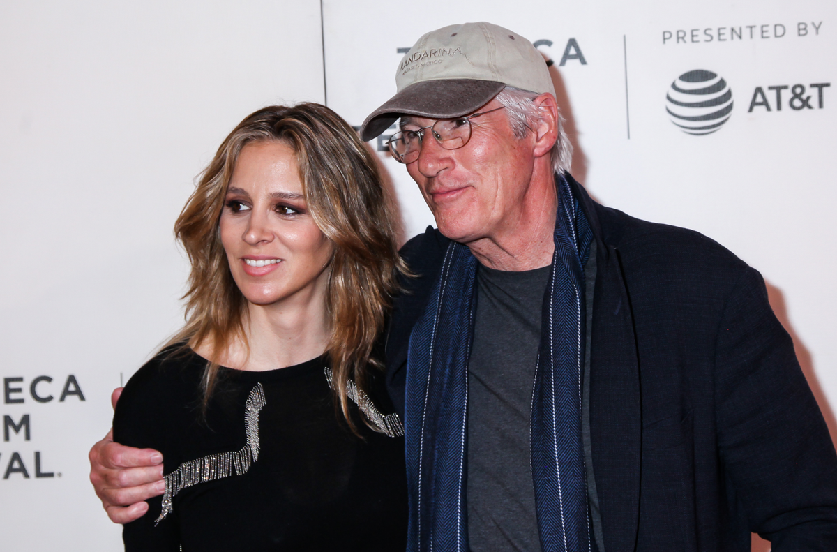 richard gere and alejandra silva at tribeca film festival