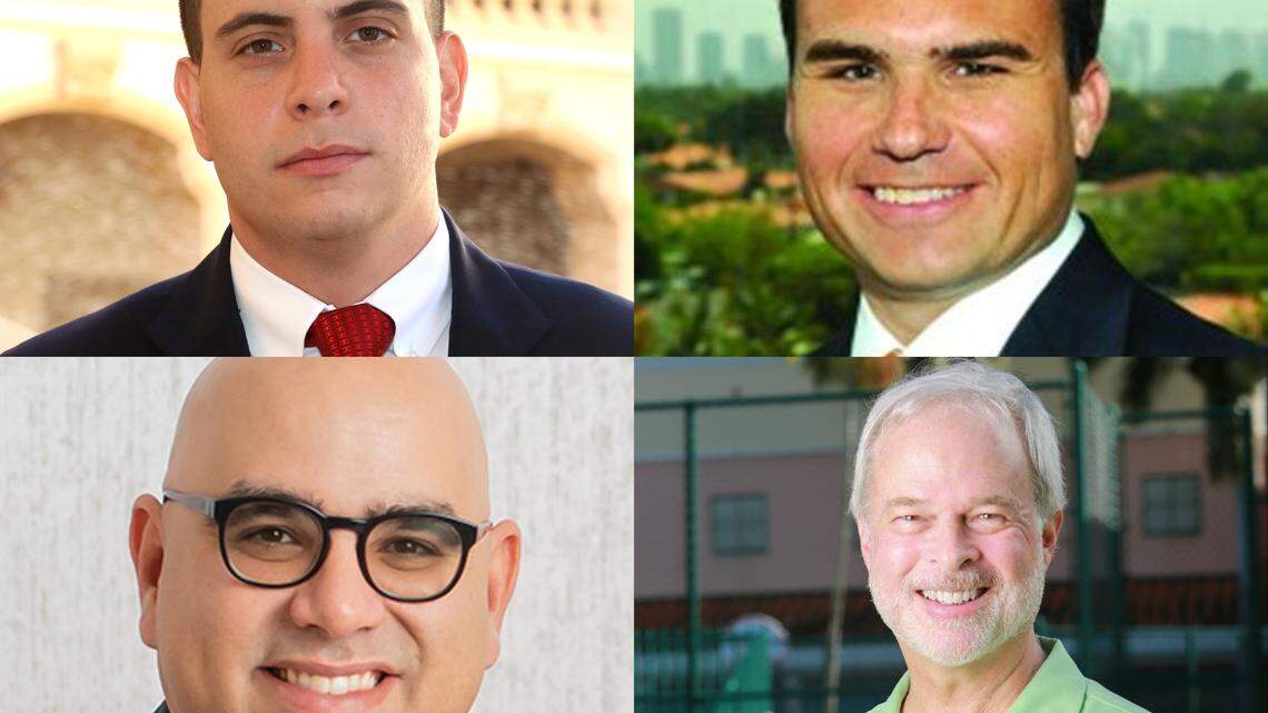 The Group Three race to replace mayoral candidate Patricia Keon has attracted four candidates — Javier Baños, Alex Bucelo, Kirk Menendez and Phillip “PJ” Mitchell.