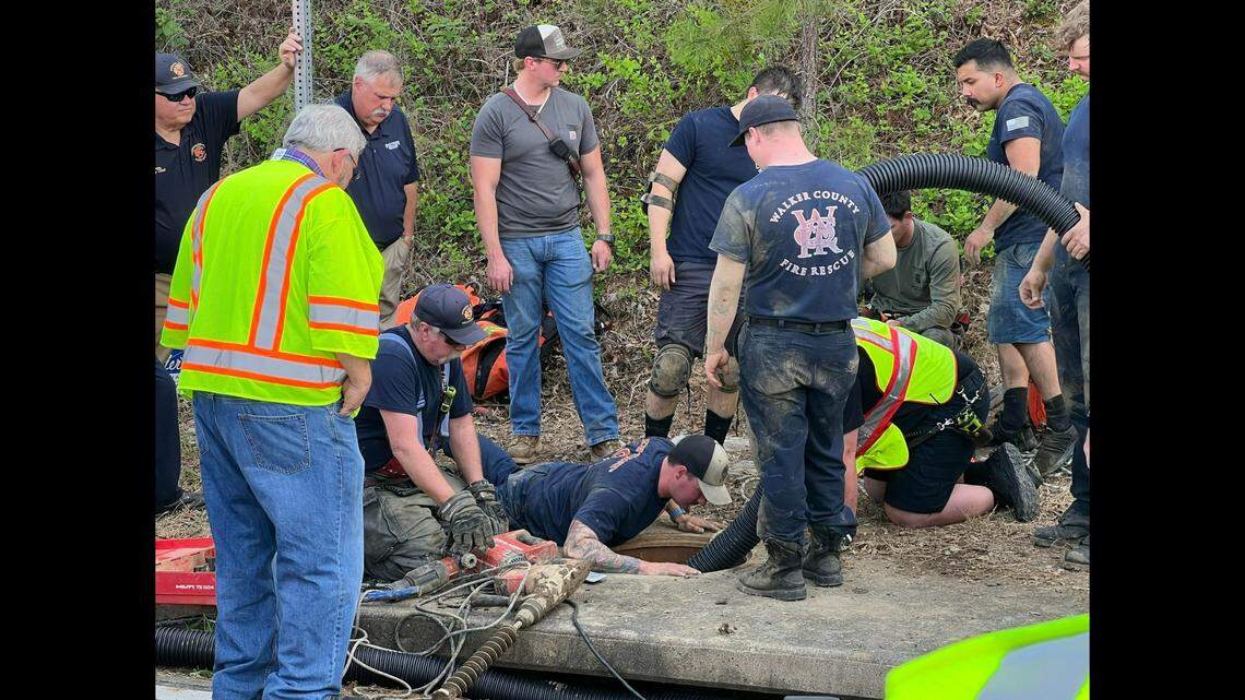 The man may have been stuck for more than a day in the drain pipe before being rescued by firefighters in Georgia, officials said in a news release.