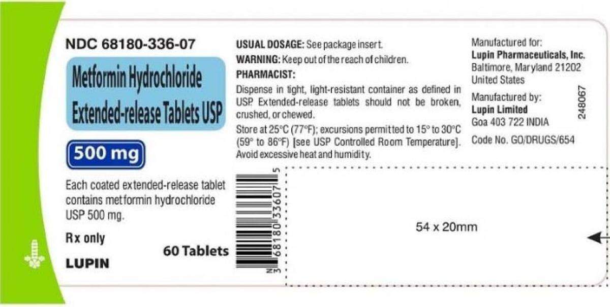 The label on the recalled bottles of Lupin’s Metformin.