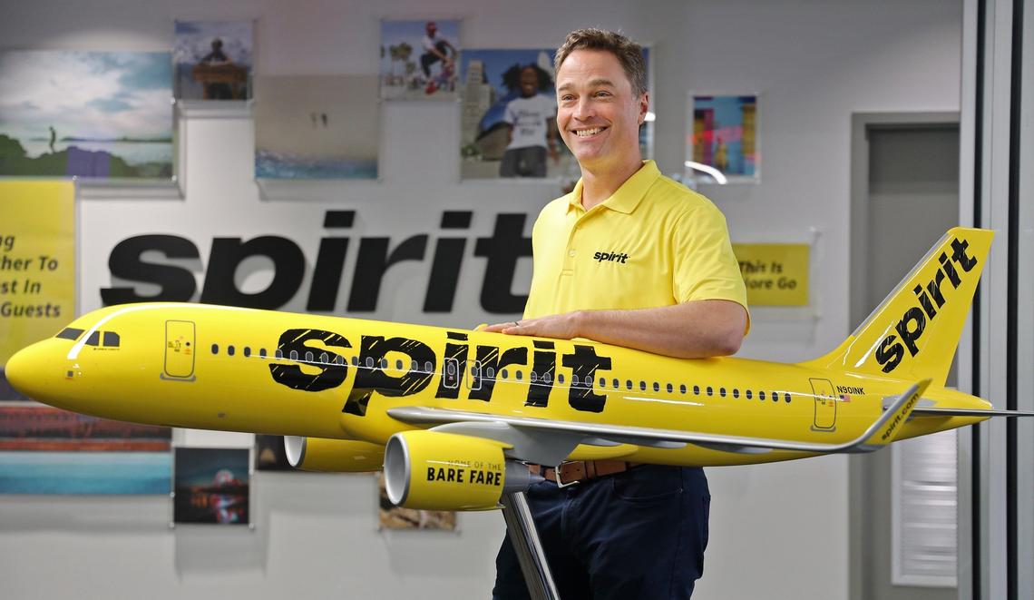 On Thursday, February 7, 2019 Ted Christie, president and CEO of Spirit Airlines, is photographed at the company’s corporate headquarters. Spirit has turned around its departure and arrivals time rankings from the bottom to near the top.