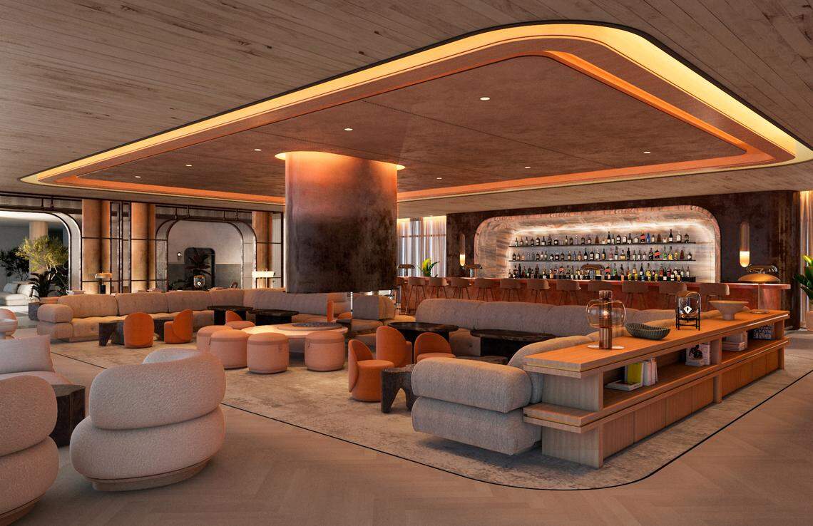 Rendering of planned lobby of Dream Hotel