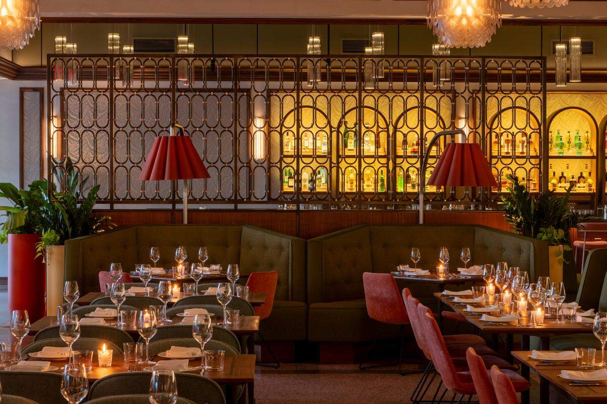 Banquettes at Sra. Martinez restaurant in Coral Gables.