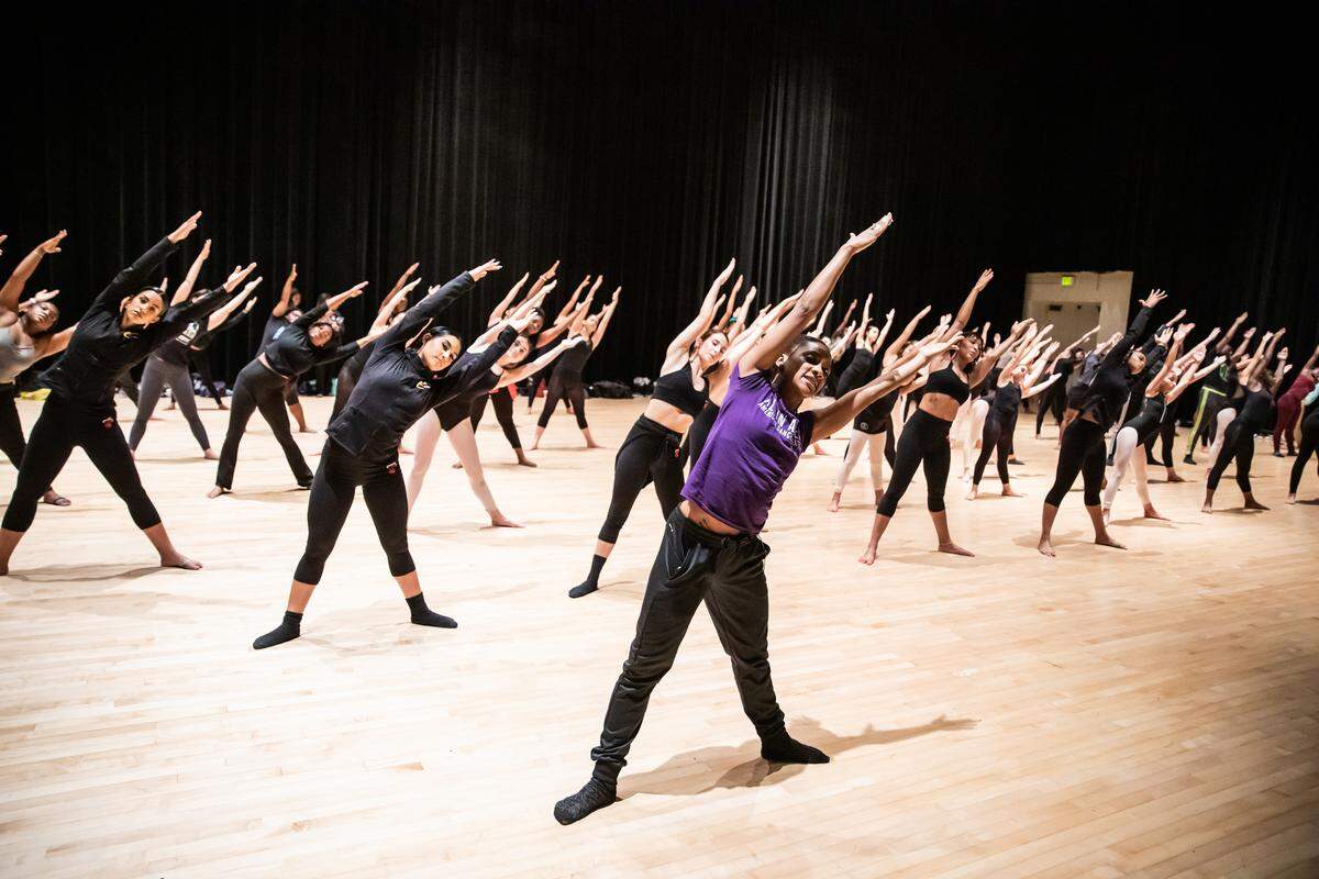 Instructors from the Alvin Ailey American Dance Theater recently presented a free dance workshop for the community at the Adrienne Arsht Center for the Performing Arts in Miami. Participants learned the iconic Alvin Ailey routine, ‘Revelations.’ The dance company also celebrated its 60th anniversary at the Arsht Center following the workshop.