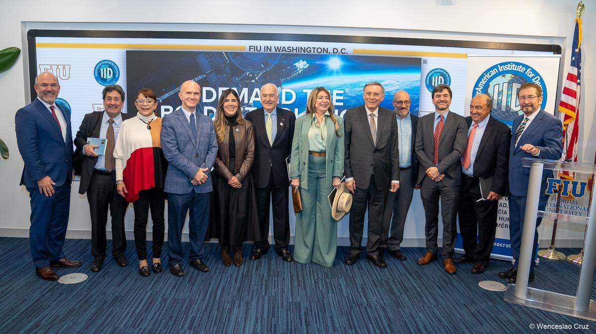 Panelists at the forum “Democracy and Organized Crime in Latin America” held Thursday in Washington D.C.
