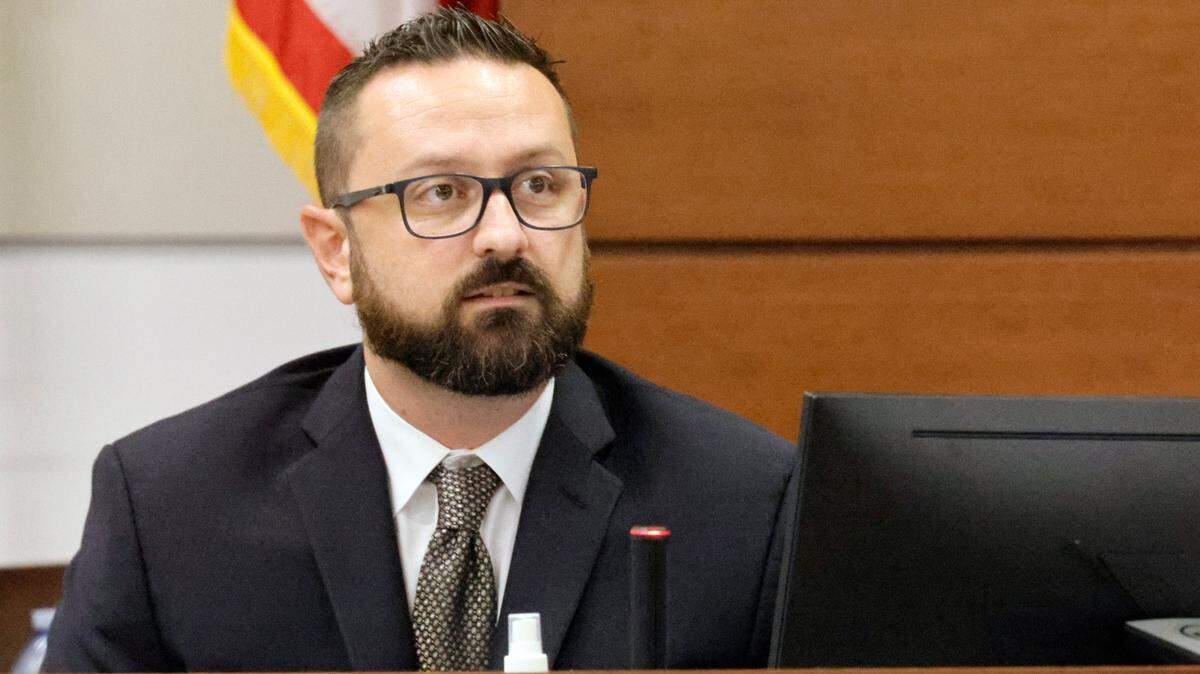 Broward Sheriff’s Office Detective Nick Masters testifies about the internet search history for Nikolas Cruz. Nikolas Cruz is being tried in the penalty phase of his trial at the Broward County Courthouse in Fort Lauderdale on Wednesday, July 27, 2022. Cruz previously pleaded guilty to all 17 counts of premeditated murder and 17 counts of attempted murder in the 2018 shootings.