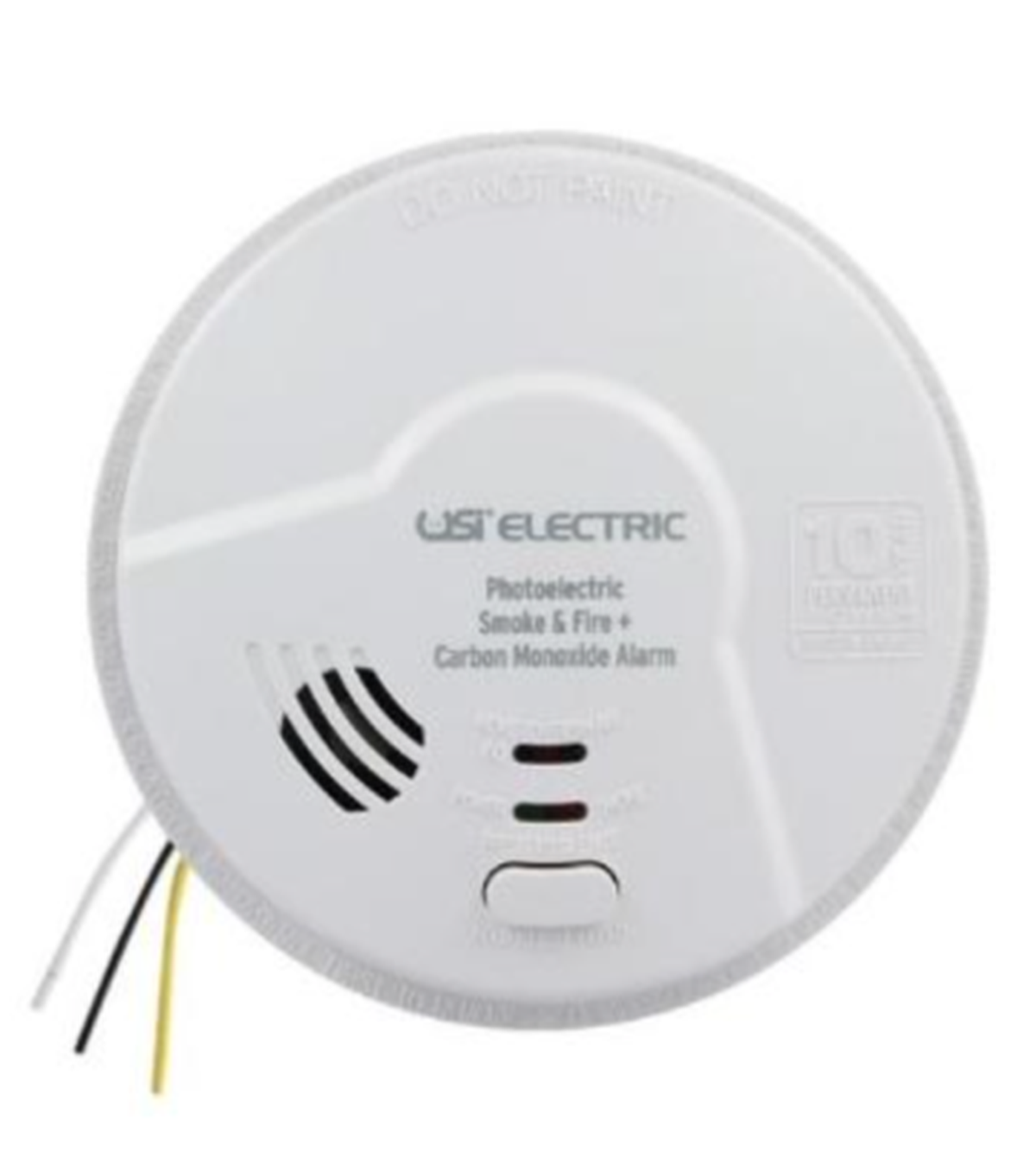 Universal Security Instruments Electric 2-in-1 Photoelectric Smoke & Fire + Carbon Monoxide alarm, Model MPC122S
