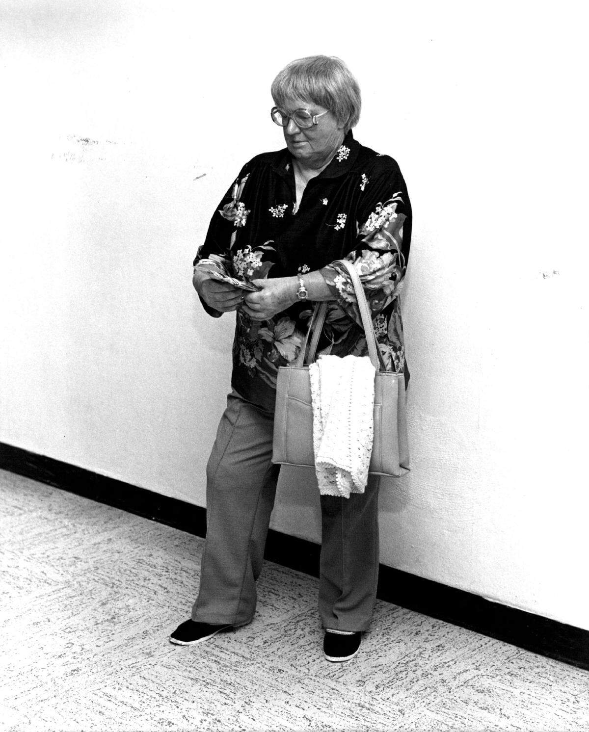 “Lady With Coupons” at the Museum of Art in Fort Lauderdale in 1982.