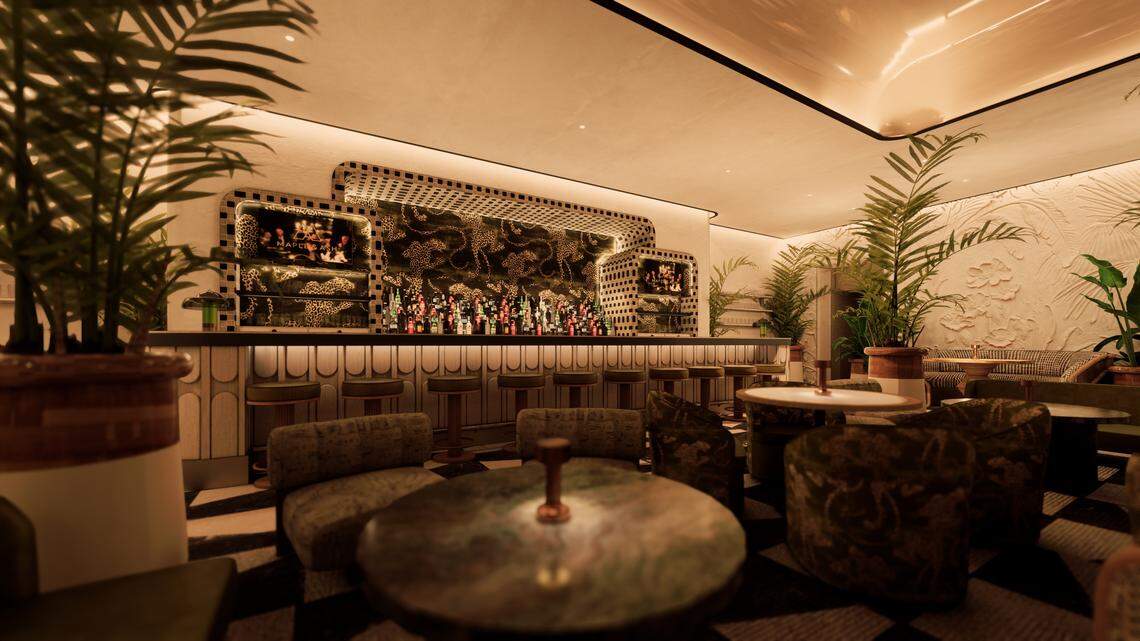 The bar at Eight Bar in Miami.