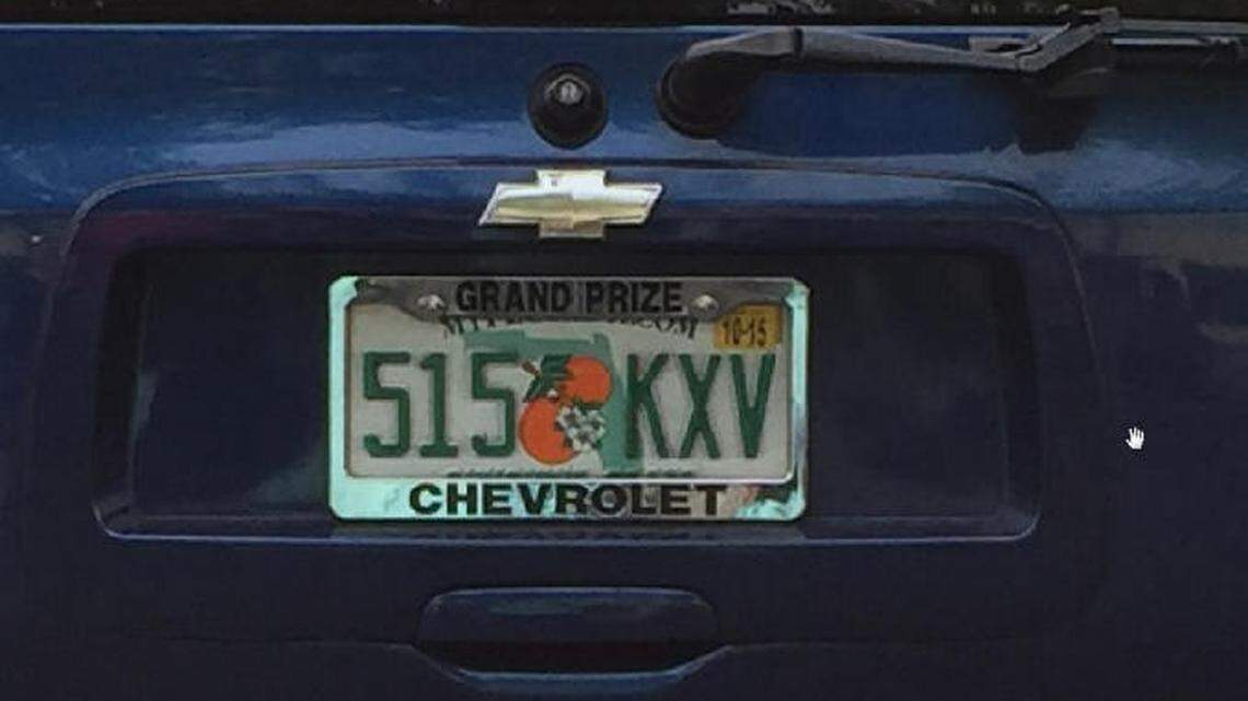 The dealer license-plate frame on the SUV of Marcelo Pena got him pulled over and arrested on charges of drug dealing.