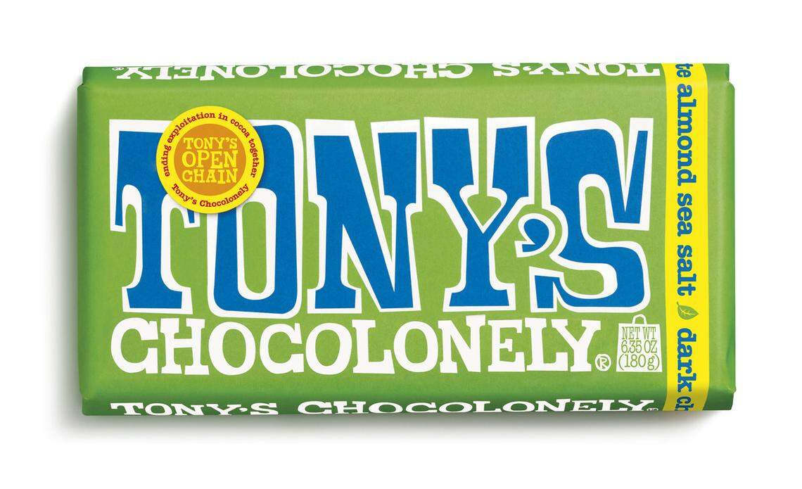 Tony’s Chocolonely Dark Chocolate Almond Sea Salt Bar