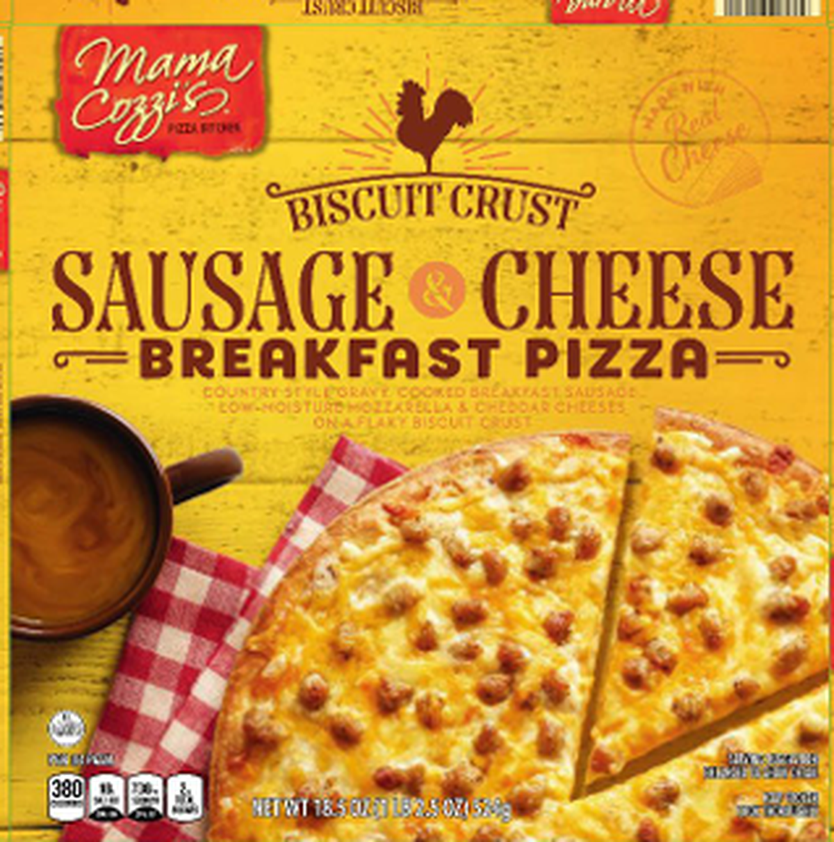 Mama Cozzi’s Sausage & Cheese Breakfast Pizza