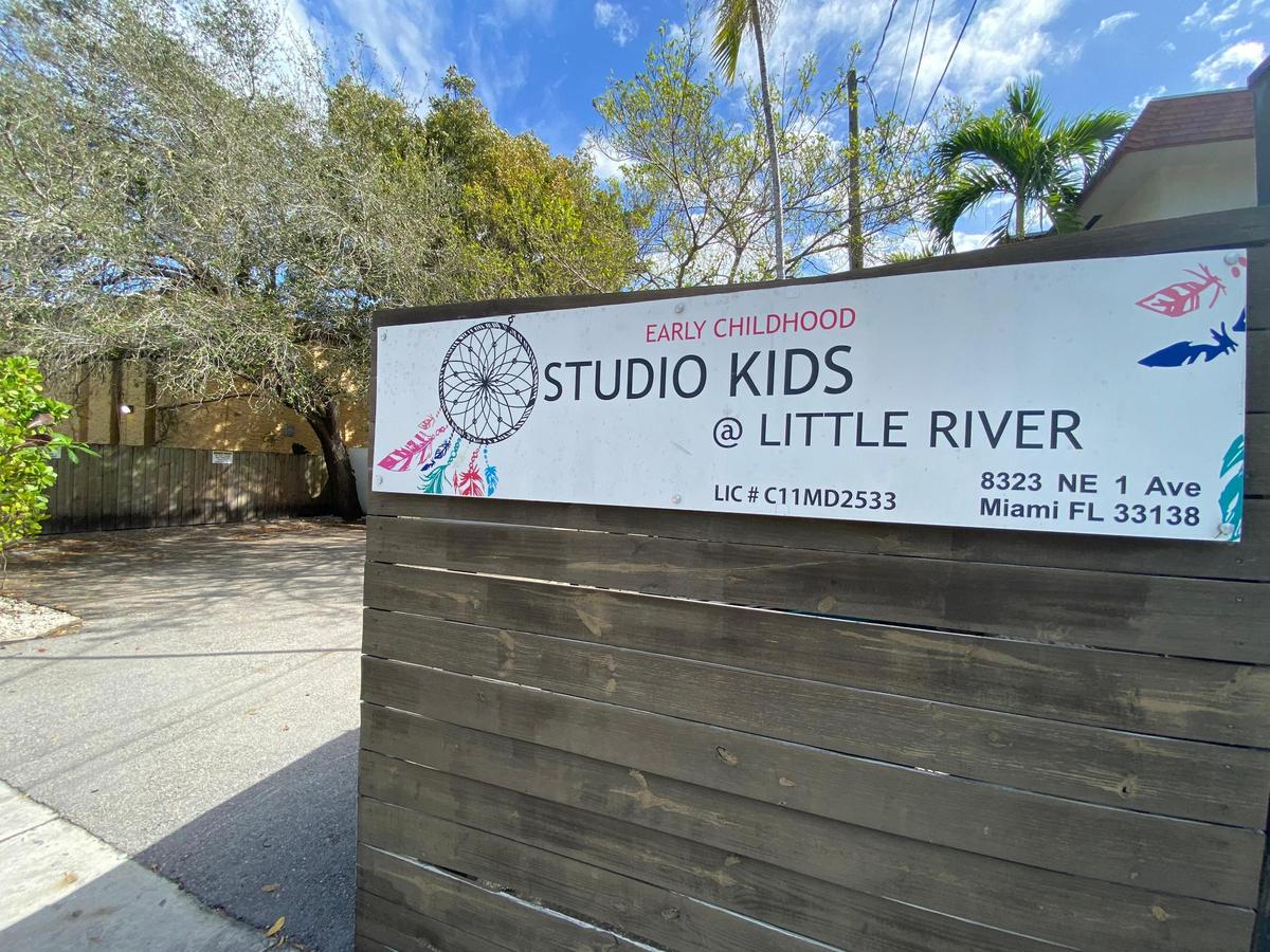 Studio Kids school in Miami’s Little River neighborhood is pictured on Friday, February 10, 2023. Some parents are upset that a preschool teacher in this school used blackface to teach a lesson about Black History Month.