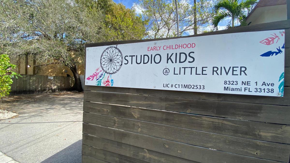Studio Kids school in Miami’s Little River neighborhood is pictured on Friday, February 10, 2023. Some parents are upset that a preschool teacher in this school used blackface to teach a lesson about Black History Month.