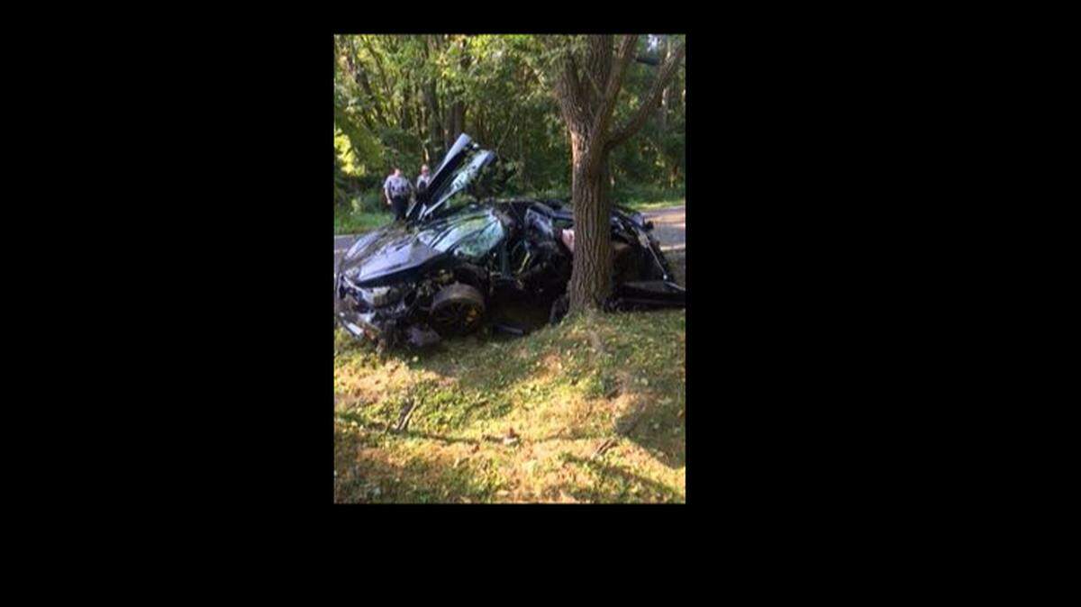 Fairfax County police say speed was a factor in a crash involving a McLaren sports car.