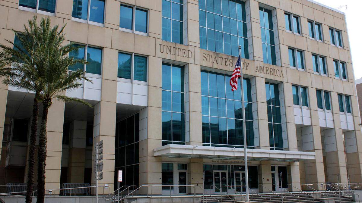 The Sam M. Gibbons United States Courthouse, 801 N. Florida Ave. in Tampa, Fla. A University of Florida researcher and an unspecified number of students have been implicated in an illegal scheme investigated by the Justice Department to fraudulently buy biochemical products that were delivered to a UF laboratory over seven years before they were illegally shipped to China, according to federal court records. (Brooke Johnson/Fresh Take Florida)