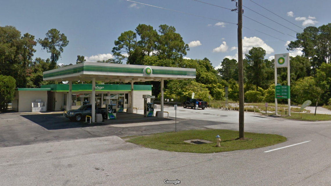 The family was headed to Stuart, Florida, when they stopped at this BP on E. New York Avenue in DeLand, deputies say.