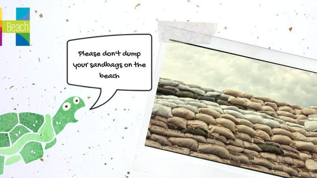 Hallandale Beach put out a warning on Sept. 4, 2019, to avoid dumping sandbags on the beach.