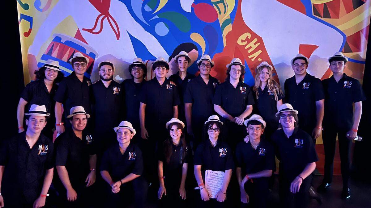 Miami Arts Studio 6-12 @ Zelda Glazer’s MAS Ritmo Latin Band at the 2024 DownBeat Student Music Awards, May 2024.